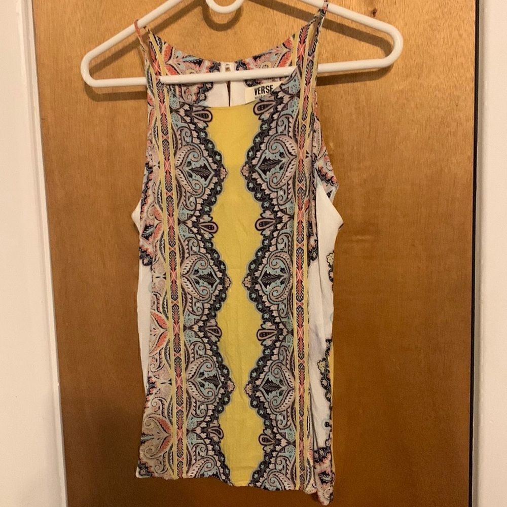 Verse EUC white/yellow tank top! Size S